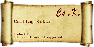 Csillag Kitti névjegykártya